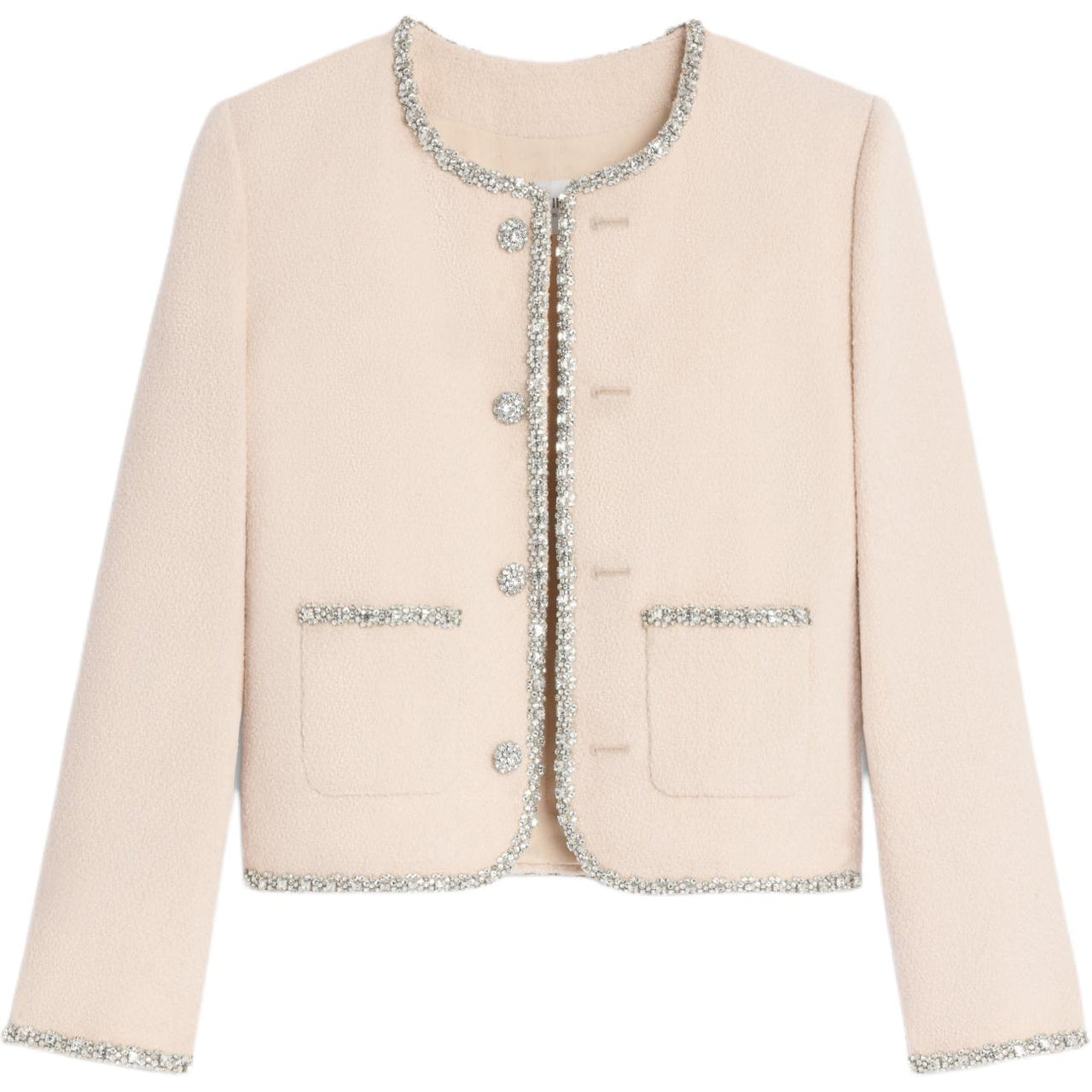 CELINE Embroidered Chelsea Jacket In Wool Tweed