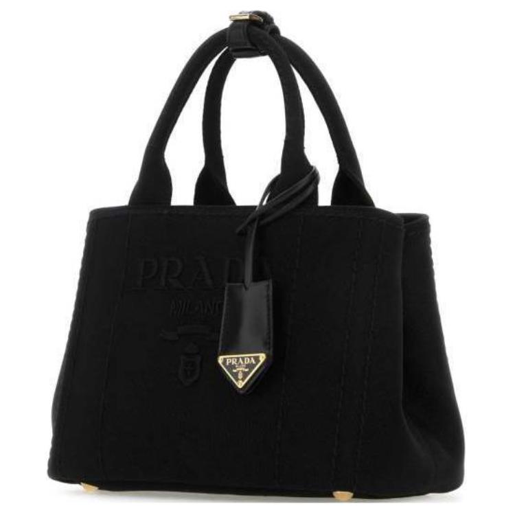 PRADA Canvas Crossbody One Shoulder Handbags Women's Black