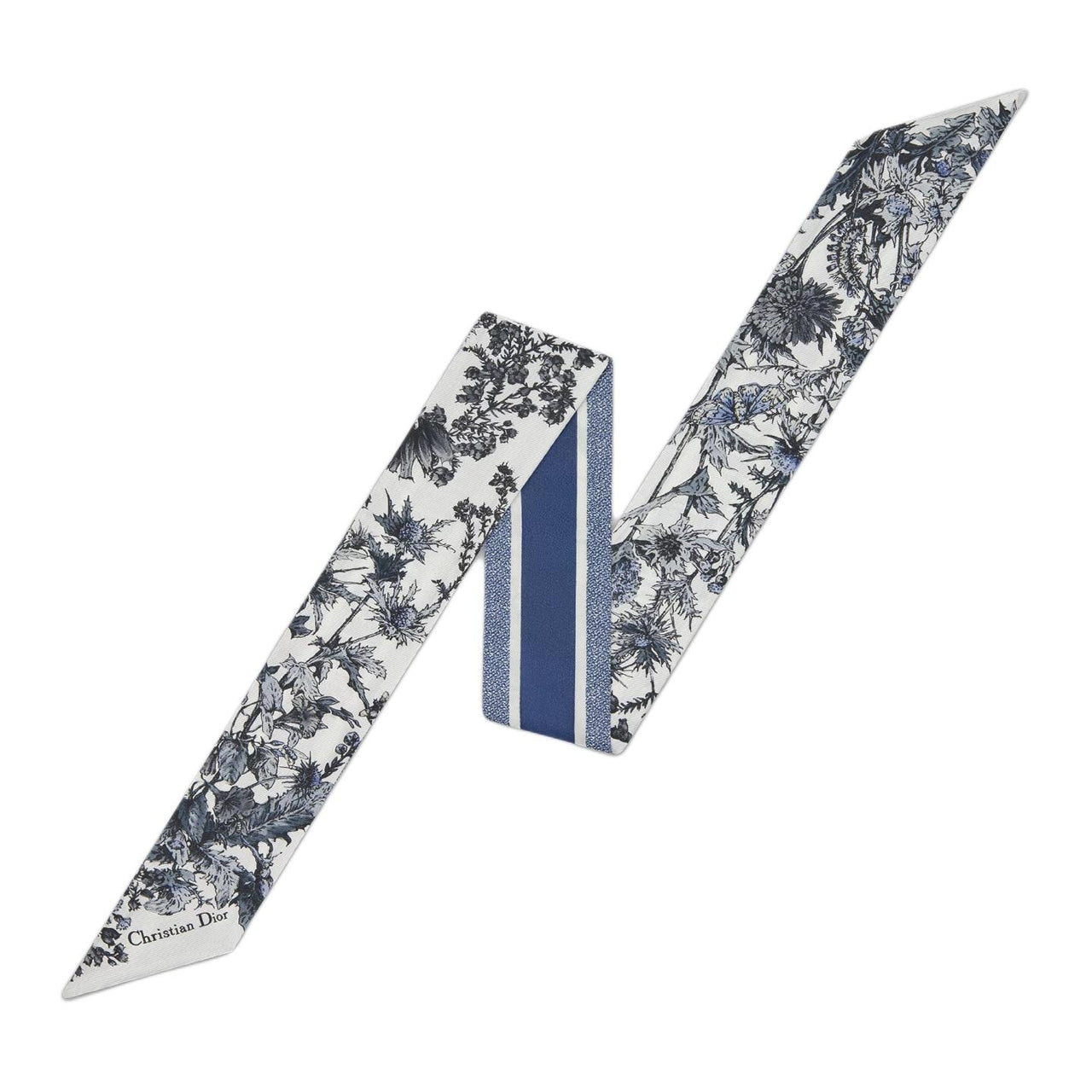 DIOR Silk Scarves Women's Marine Blue