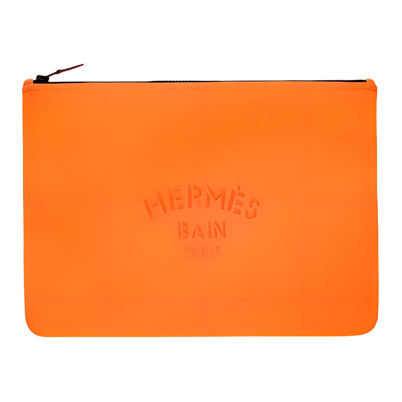HERMES Polyamide Clutch Large Size Women's Orange