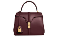 CELINE Calfskin Shoulder Bag Crossbody Bag Handbag Small Size Women's Dark Burgundy