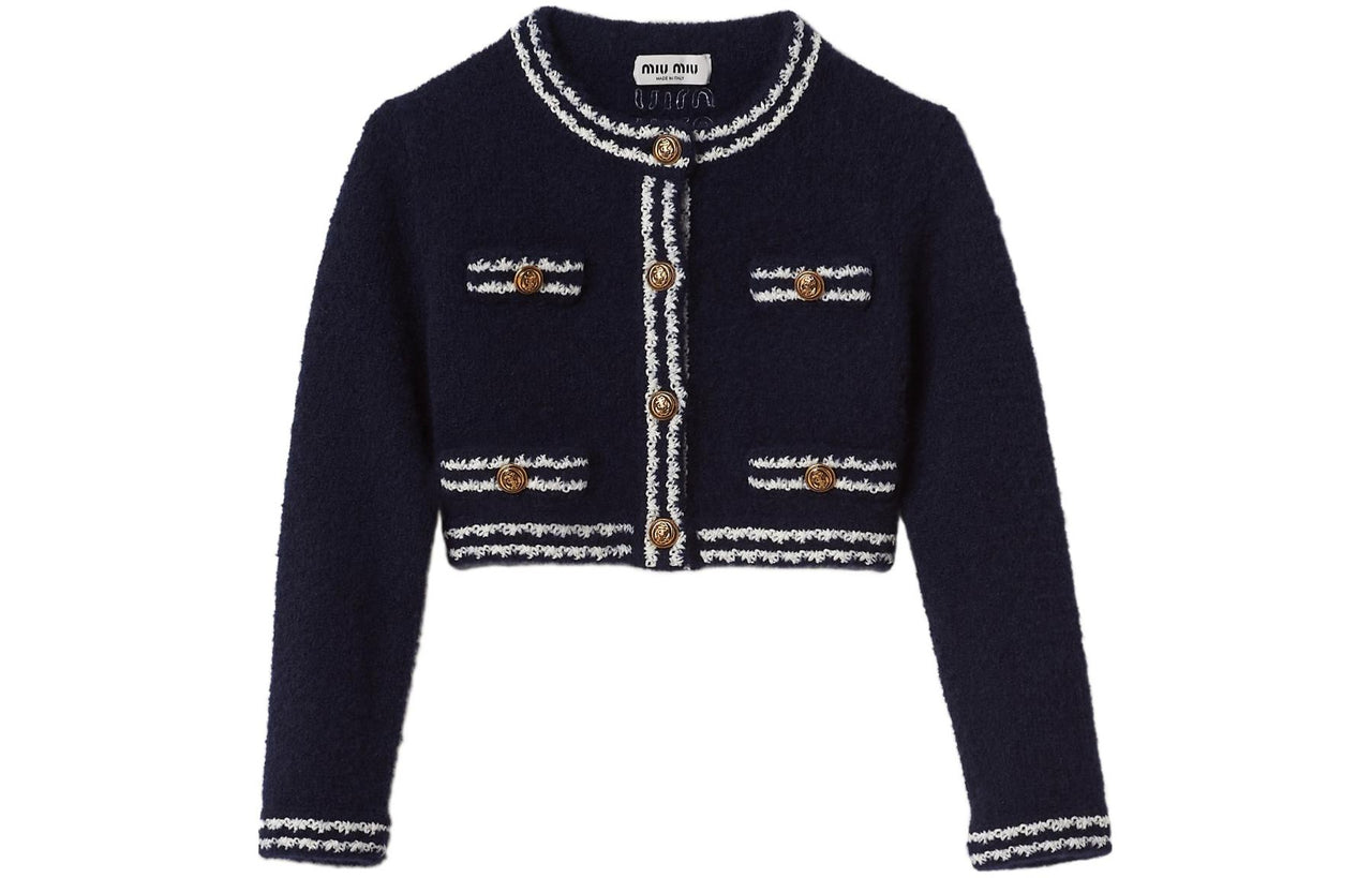 MIU MIU Button Up Cropped Cardigan