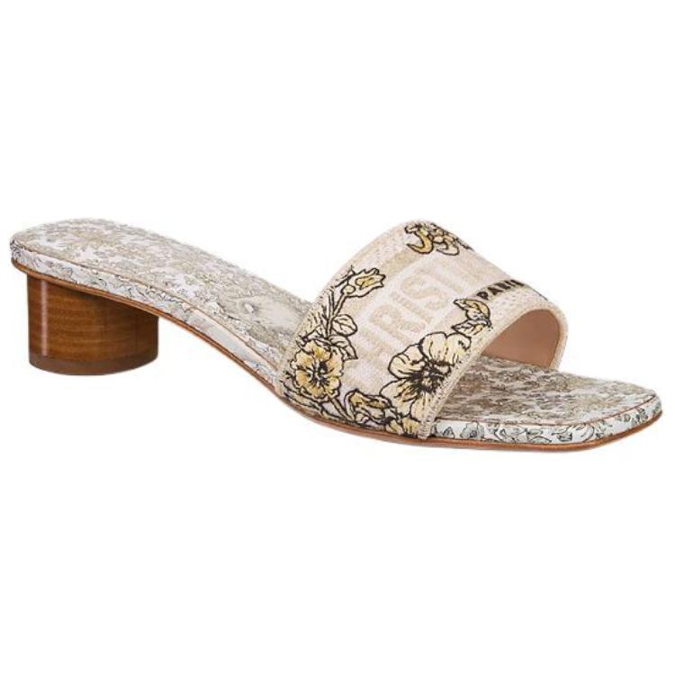 DIOR Dway Slide Slippers 3.5cm Women's Beige