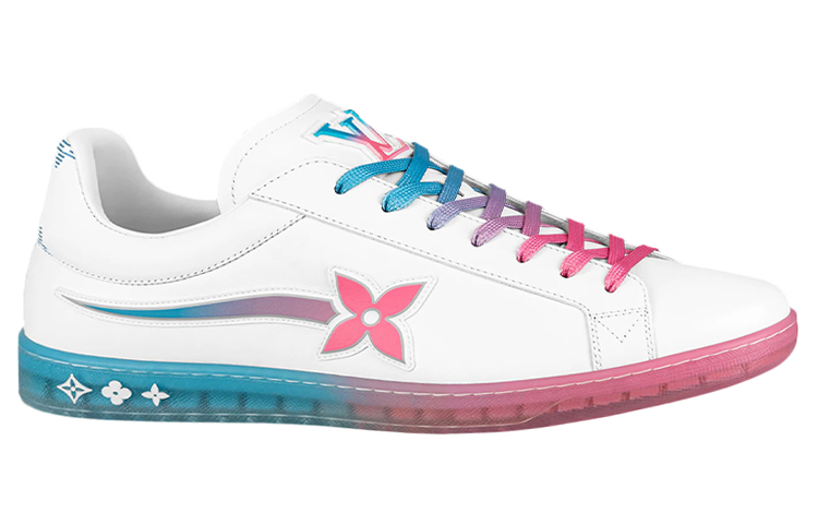 LOUIS VUITTON Luxembourg Samothrace Sneaker White Pink Blue