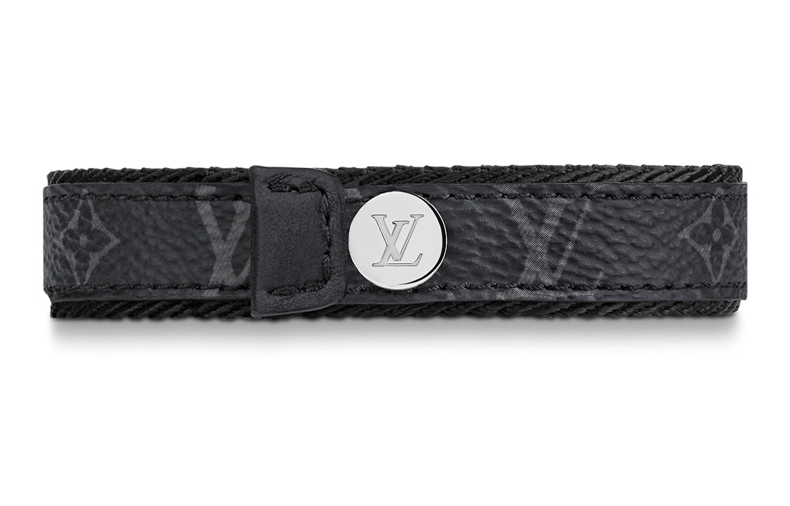 LOUIS VUITTON Canvas Webbing Metal Bangles Unisex