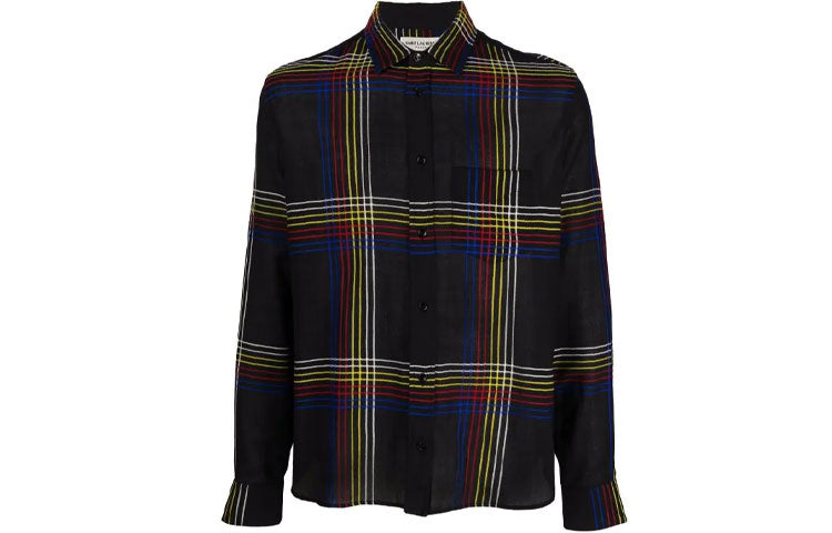 SAINT LAURENT Checked Wool Shirt