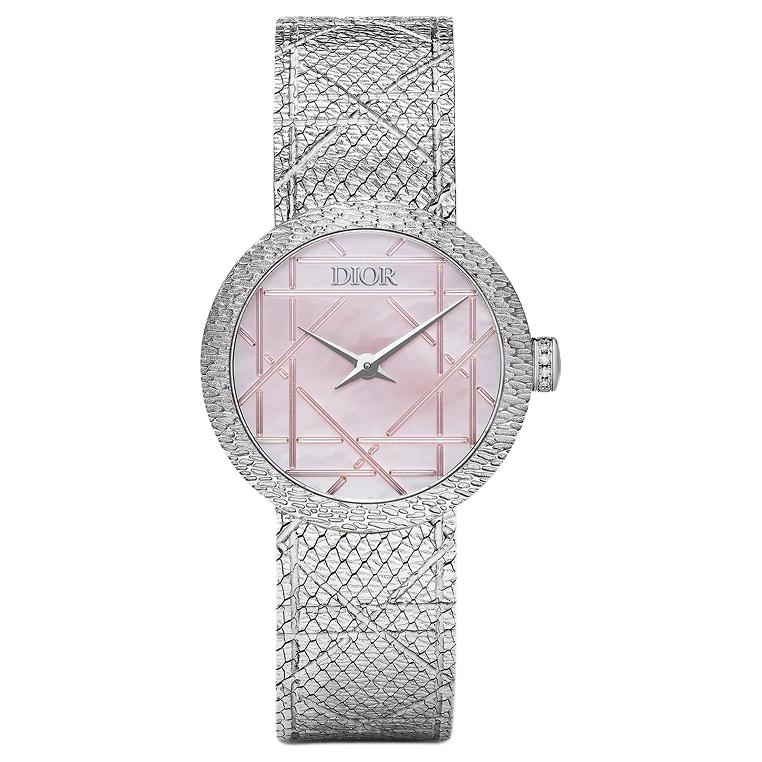 DIOR Wrist Watch Quartz Movement Stainless Steel Strap 25mm Pink Watch Dial Women's Watch