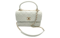 CHANEL Trendy Cc Lambskin Flap Bag Shoulder Bag Crossbody Bag Handbag Women's Light Gray Green