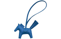 HERMES Leather Pendants Unisex Full Blue