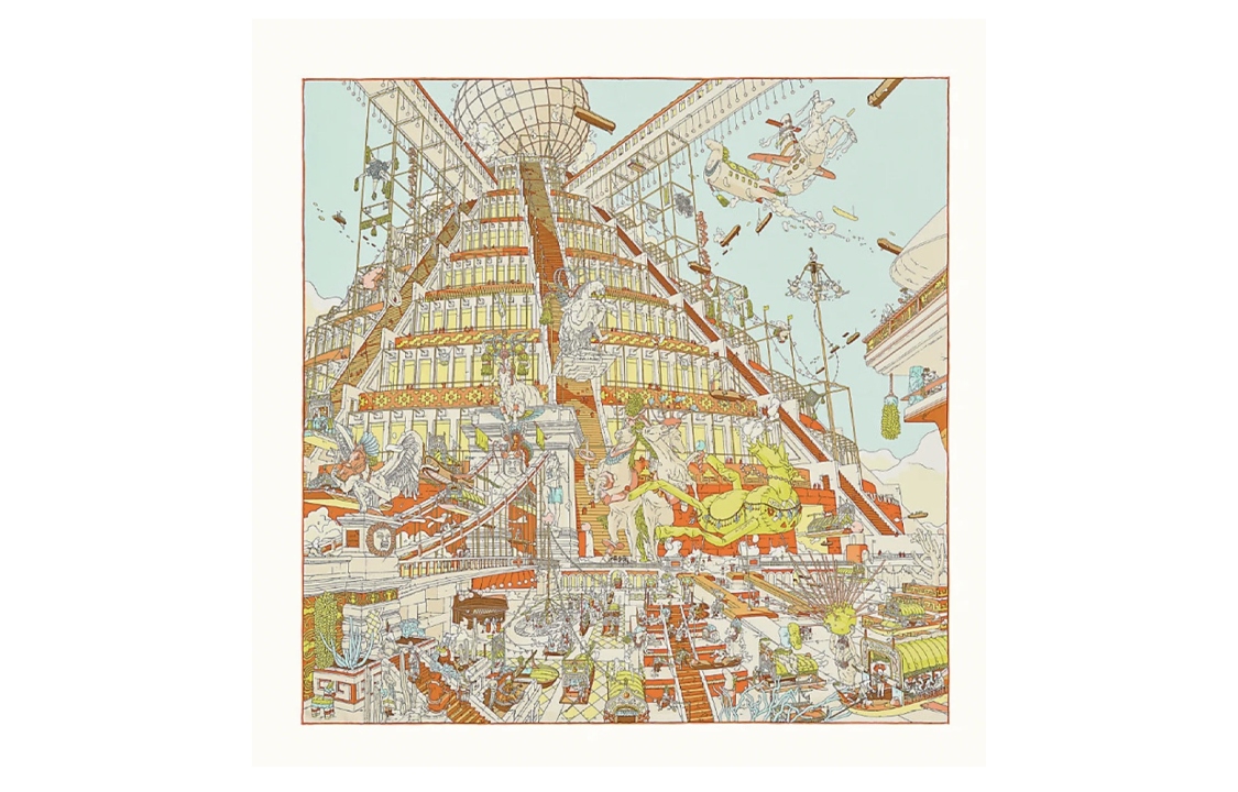 HERMES Silk Scarves Women's Multicolor