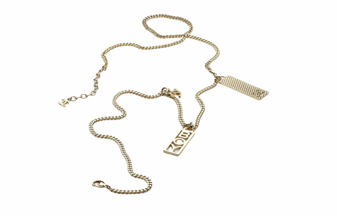 CHANEL Necklaces Women's Gold