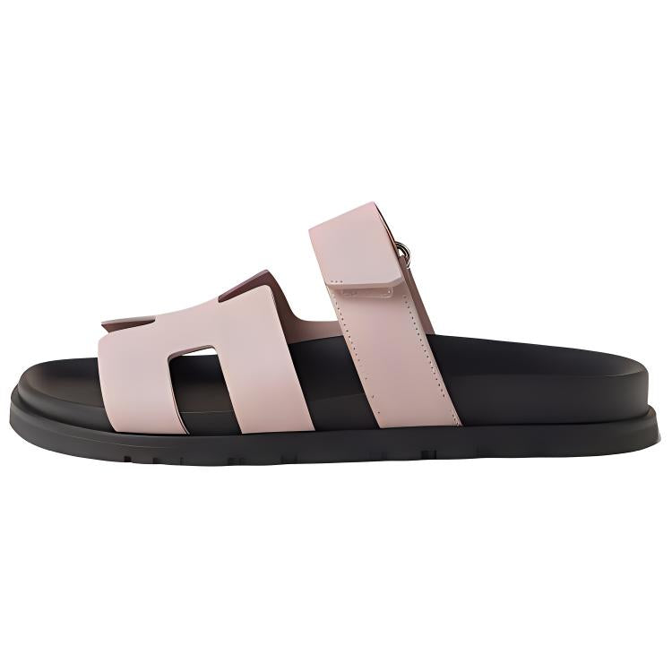 HERMES Chypre Slide Slippers Women's Pink