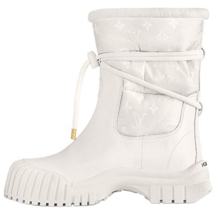 LOUIS VUITTON Ruby Short Snow Boots Women's Greige
