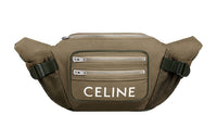 CELINE Polyamide Fabric Sling Bag, Crossbody Bag, Fanny Pack Tubas Men's Khaki Green