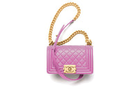 CHANEL Calfskin Flap Bag, Shoulder Bag, Crossbody Bag Small Size Women's Pink