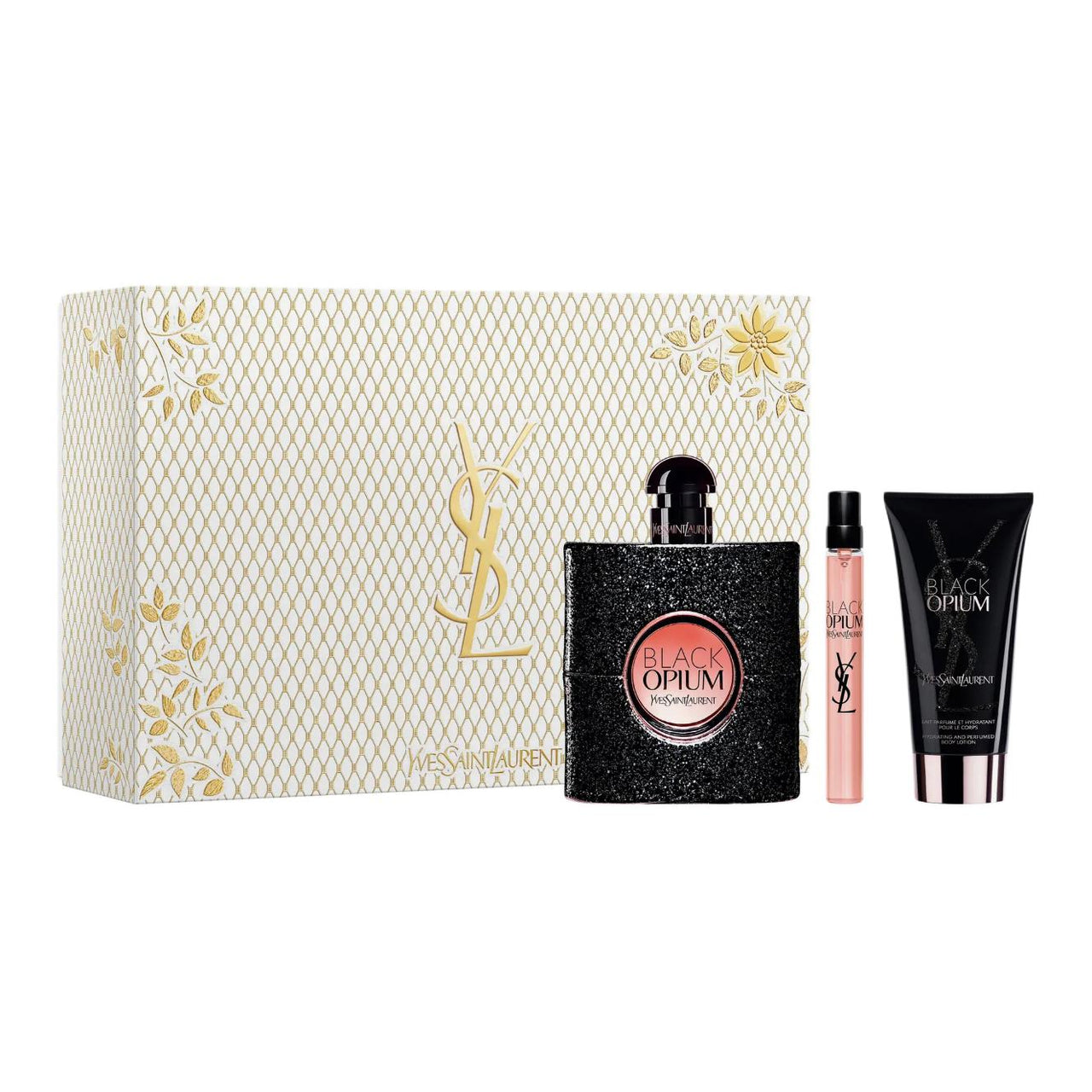 SAINT LAURENT 2024 Christmas Limited Black Ao Piao Ming Box Perfume Sets Eau De Parfum Pear Orange 10ml+50ml+90ml