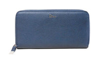 DIOR Grain Calfskin Wallet Men's Blue