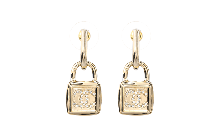 CHANEL Earrings Women's Gold