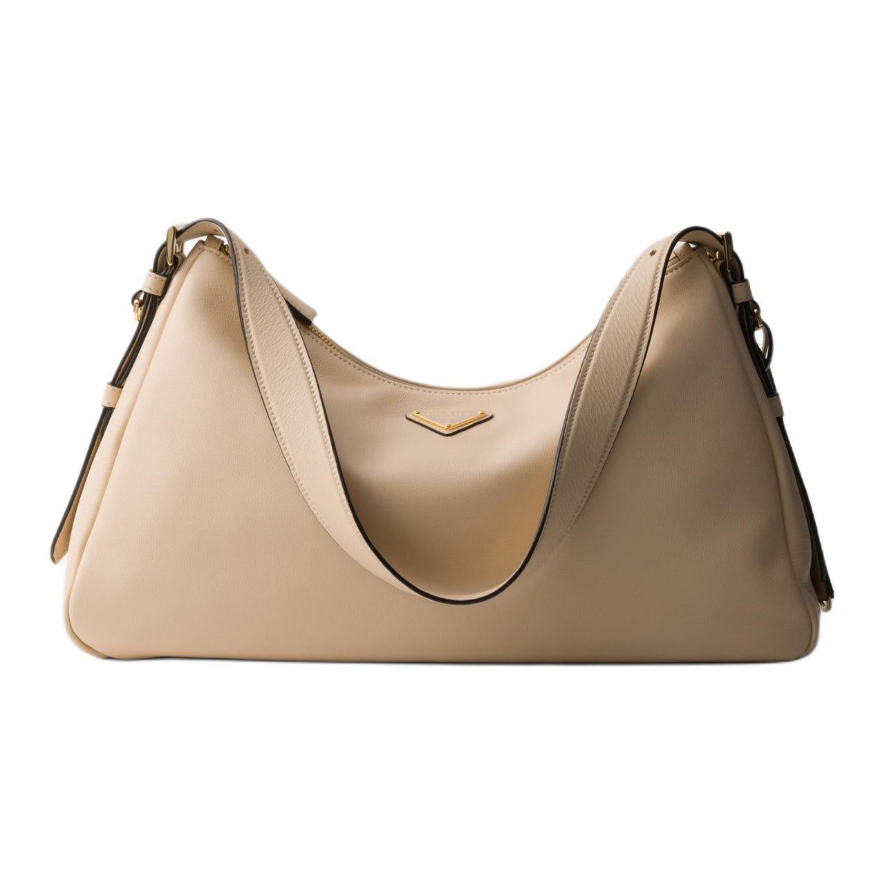 PRADA Leather Handbag Shoulder Bag Medium Size Women's Limestone Green