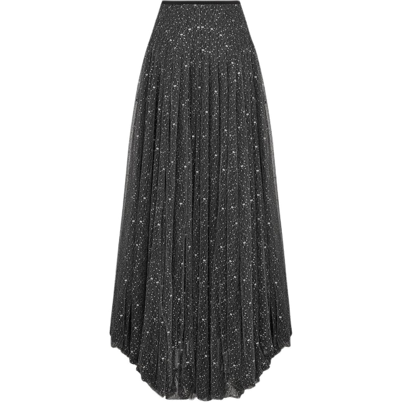 DIOR Long Flared Skirt Casual Long Skirts Women's Black