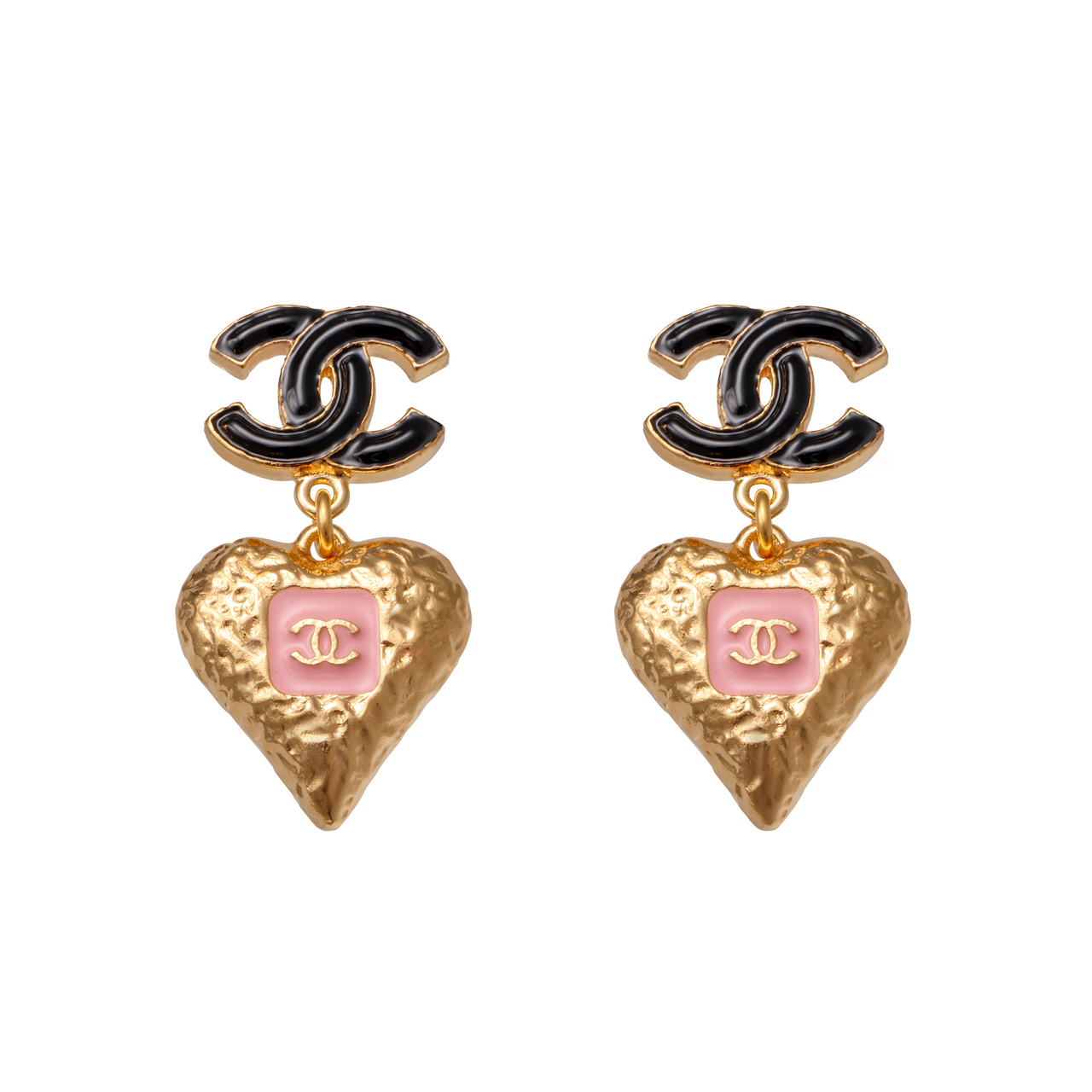 CHANEL Metal Earrings Women's Gold