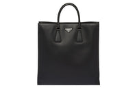 PRADA Leather Tote Bag Shopping Bag Shoulder Bag Crossbody Bag Handbag Men's Black