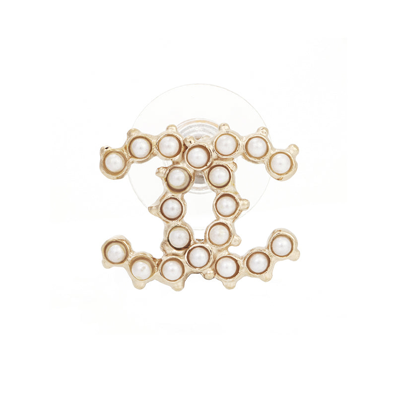 CHANEL Metal Earrings Women's Gold