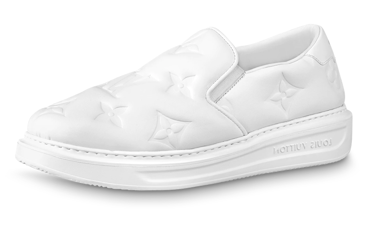 LOUIS VUITTON Beverly Hills Slip On Shoes 'White Monogram'
