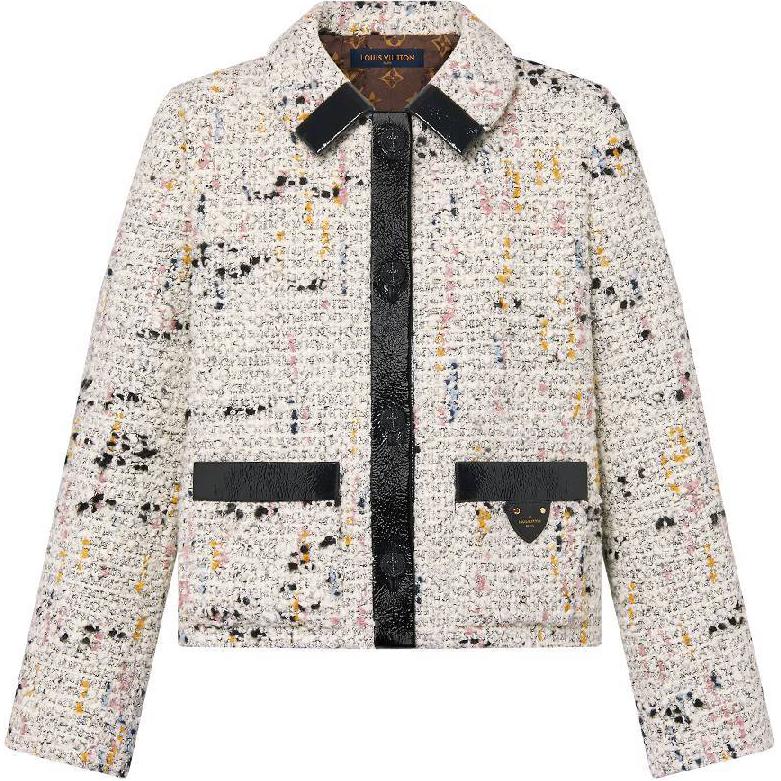 LOUIS VUITTON Bouclette Tweed Boxy Jacket
