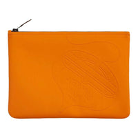 HERMES Polyamide Clutch Medium Size Women's Orange