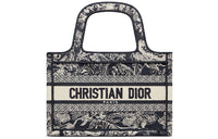 DIOR BookTote Embroidery Tote Bag Shopping Bag Handbag Mini Women's Blue/Beige