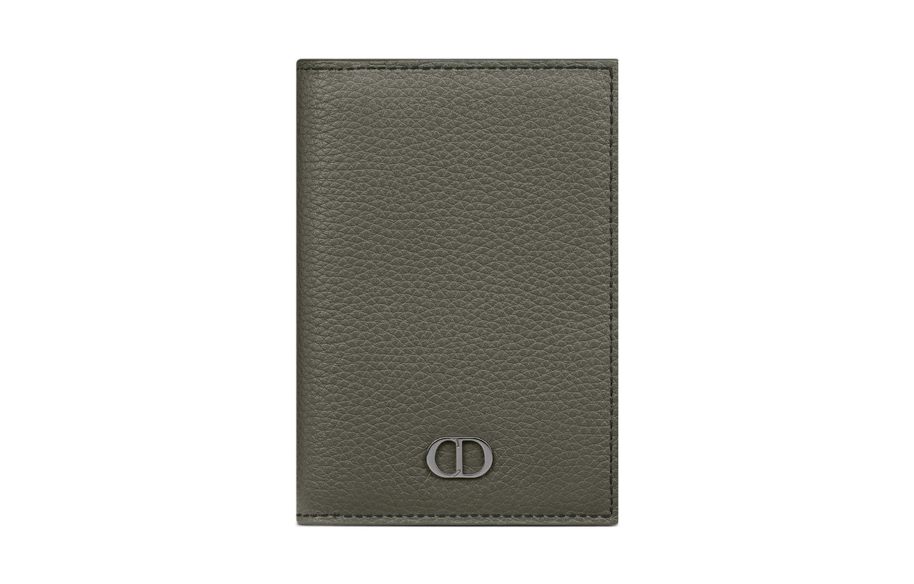 DIOR Calfskin Card Holder Regular Men's Olive Green