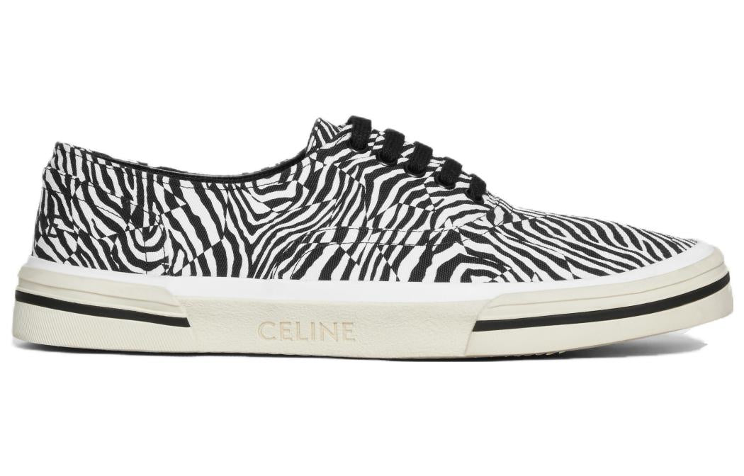 CELINE Low Top Stylish Skateboarding Shoes Men's Black White