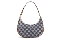 CELINE TriompheAVA Cow Leather With Textile Shoulder Bag Handbags Shoulder Bags Women's Marine Blue/Denim Blue