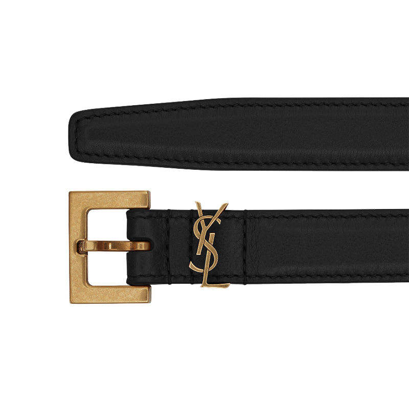 SAINT LAURENT Monogram Narrow Belt