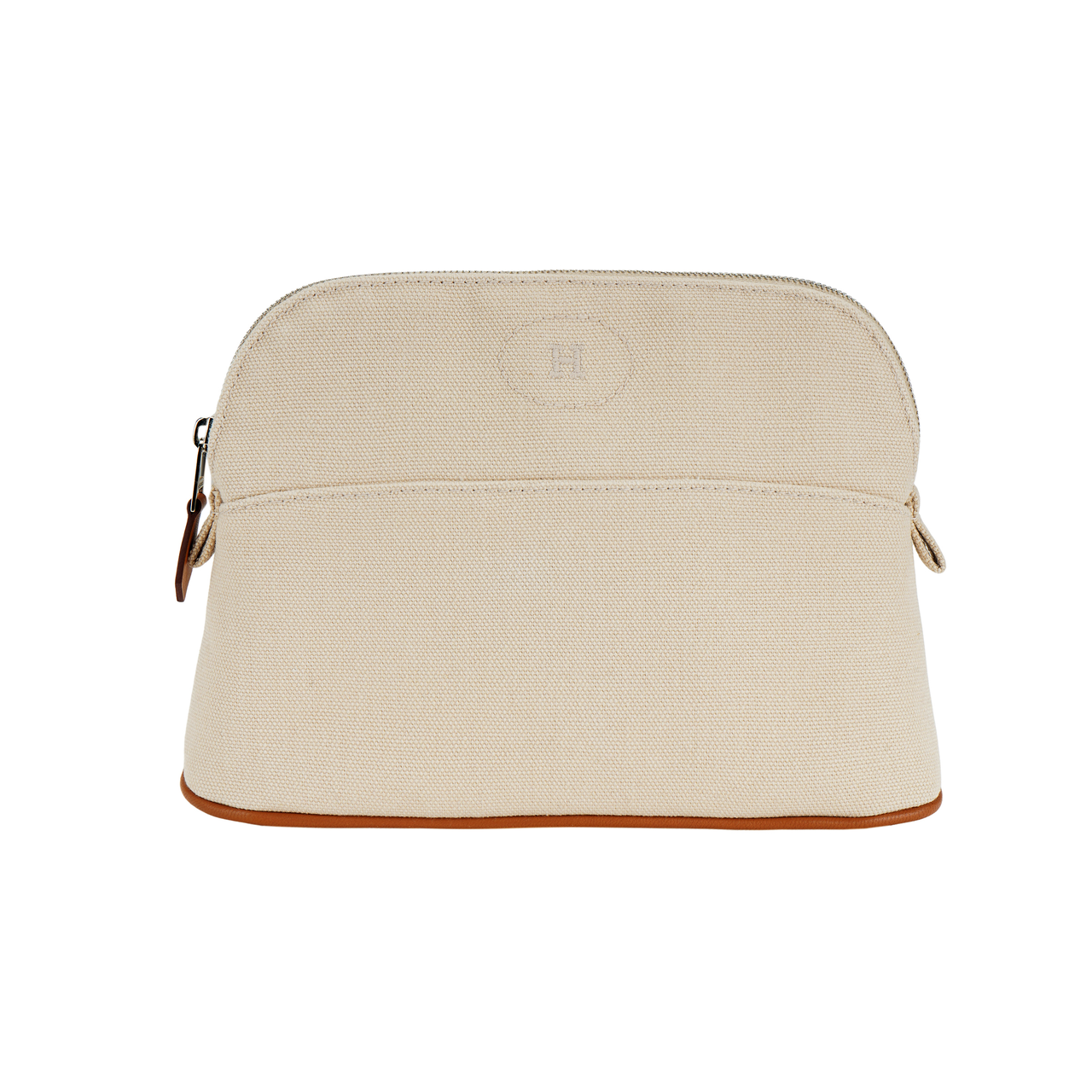 HERMES Bolide Canvas Canvas Bag Storage Bag Women's Natural