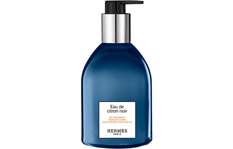 HERMES Black Lemon Scented Foam Hand & Body Wash Shower Gels Soothing Skin Revitalizing And Moisturizing 300ml