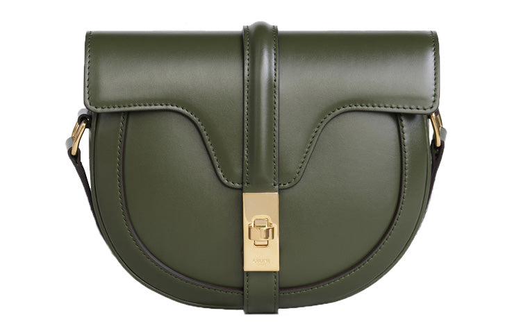 CELINE Besace16 Calfskin Shoulder Bag Crossbody Bag Small Size Women's Army Green
