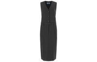 PRADA V Neck Sleeveless Midi Dress