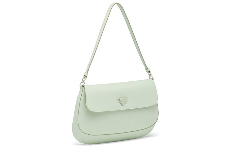 PRADA Leather Handbag Shoulder Bag Women's Green