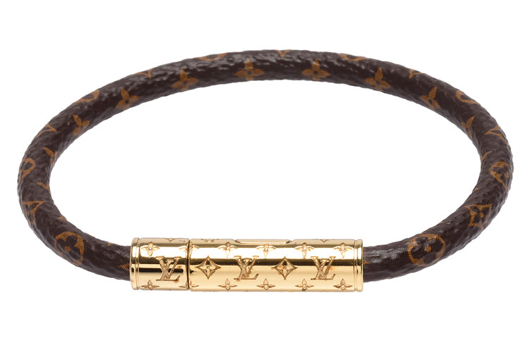 LOUIS VUITTON Canvas Bangles Unisex Brown
