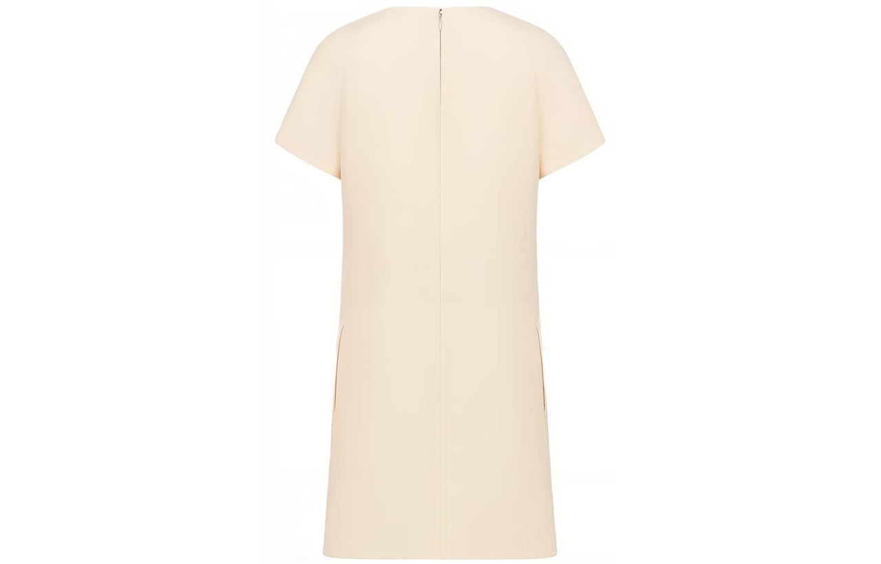 DIOR 30 Montaigne SS23 Short Sleeved Dress Women's Beige