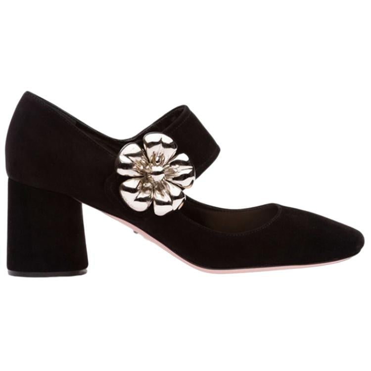 PRADA Chunky Heel High Heels Women's Black