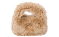 MIU MIU Wander Series Shearling Shoulder Bag Crossbody Bag Handbag Women's Caramel Brown
