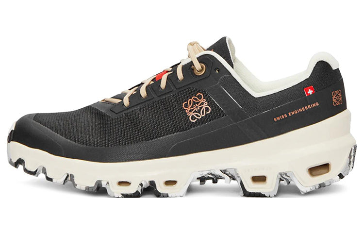 On x LOEWE Cloudventure Shock Absorbers Low Top Sports Casual Shoes Women's Black