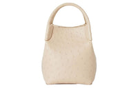 Loro Piana Ostrich Leather Handbag Shoulder Bag Mini Women's Beige