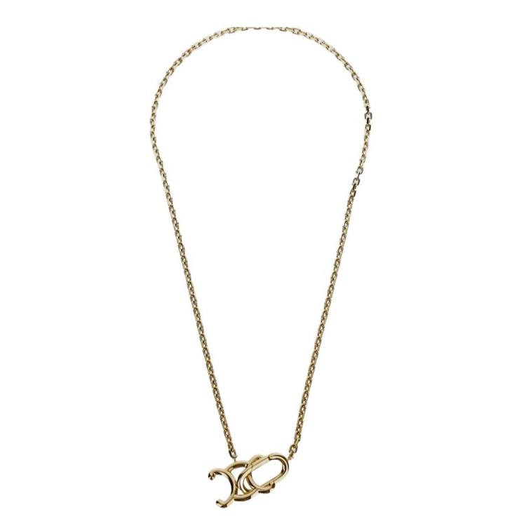 CELINE Brass Necklaces Women's Gold
