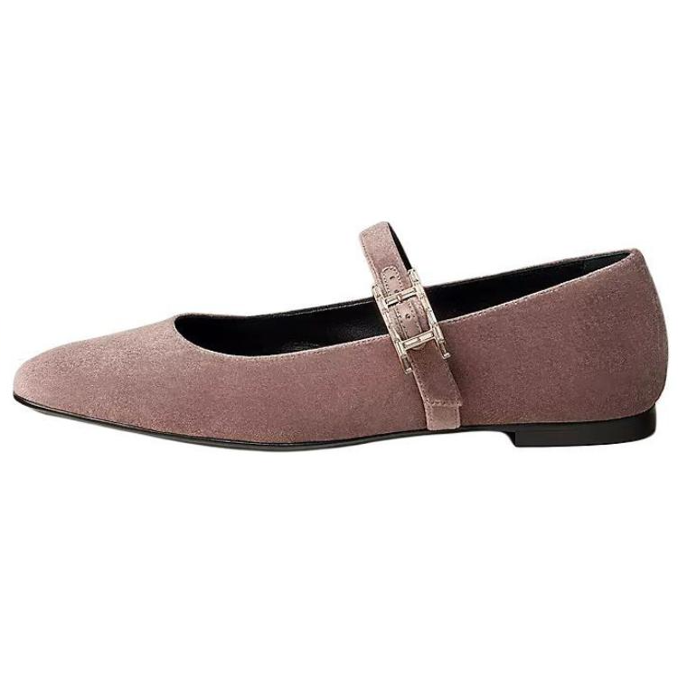 HERMES Jane Mary Jane Shoes Women's Pink