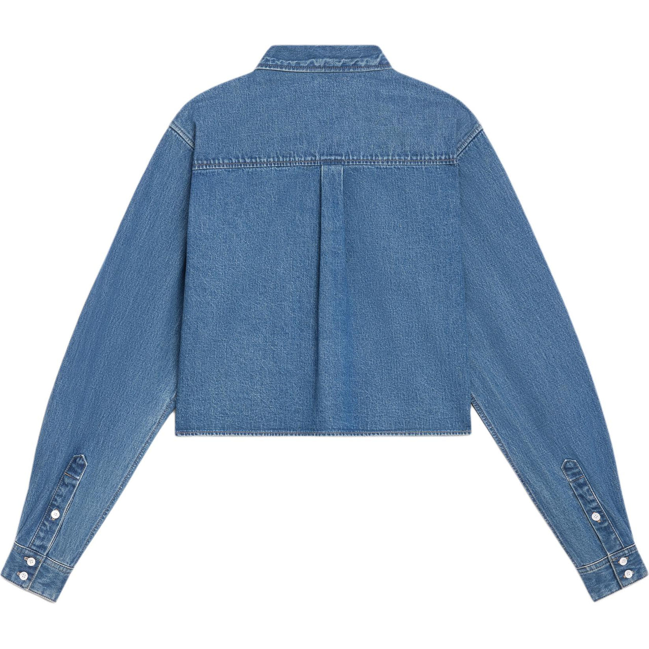 CELINE Cropped Shirt In Union Ocean Wash Denim