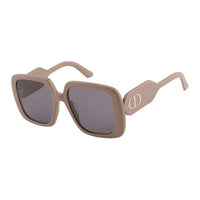DIOR Plate Frame Square Sunglasses Women's Brown